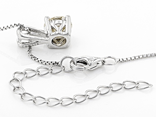 Moissanite Fire® 1.00ct Dew Round Brilliant Platineve(R) Pendant And 18