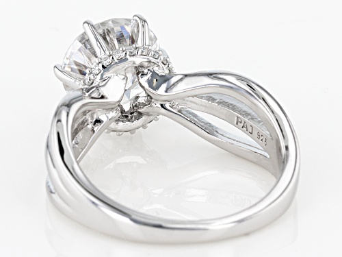 Moissanite Fire® 2.92ctw Diamond Equivalent Weight Round Platineve® Ring - Size 11