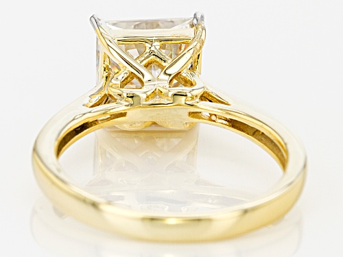 Moissanite Fire® 3.10ct Dew Square Brilliant 14k Yellow Gold Over Silver Ring - Size 9