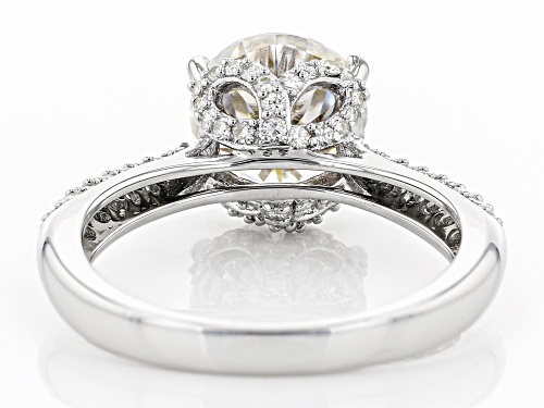 Moissanite Fire® 3.02ctw Diamond Equivalent Weight Round Platineve™ Ring - Size 10