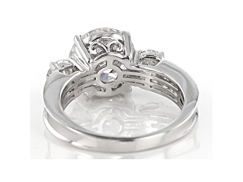 Moissanite Fire® 4.66ctw Diamond Equivalent Weight Round Platineve™ Ring - Size 6