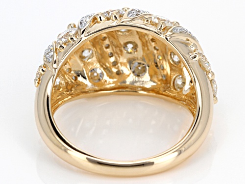 Moissianite Fire® 2.56ctw DEW Round 14k Yellow Gold Over Sterling Silver Ring - Size 11