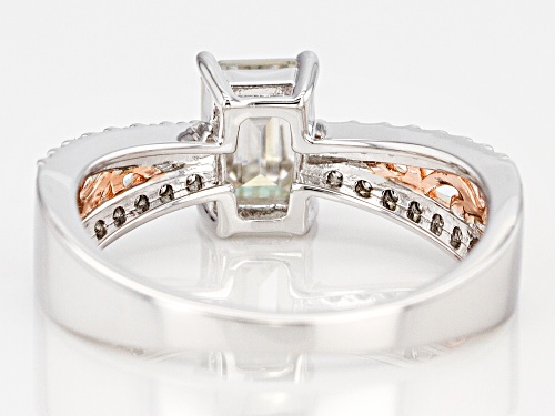 MOISSANITE FIRE® 1.29CTW DEW PLATINEVE™ WITH 14K ROSE GOLD OVER PLATINEVE RING - Size 7