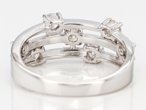 MOISSANITE FIRE® .91CTW DIAMOND EQUIVALENT WEIGHT ROUND PLATINEVE™ RING - Size 6