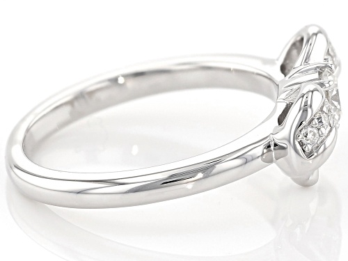 Moissanite Fire® .33ctw Diamond Equivalent Weight Round Platineve™ Ring - Size 10