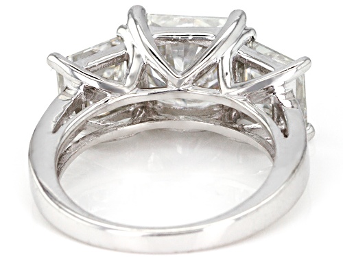 MOISSANITE FIRE® 6.68CTW DEW SQUARE BRILLIANT AND ROUND PLATINEVE™ RING - Size 9