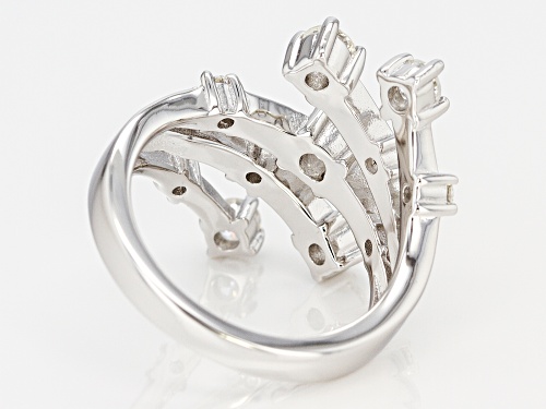 MOISSANITE FIRE® 1.05CTW DEW ROUND PLATINEVE® RING - Size 7