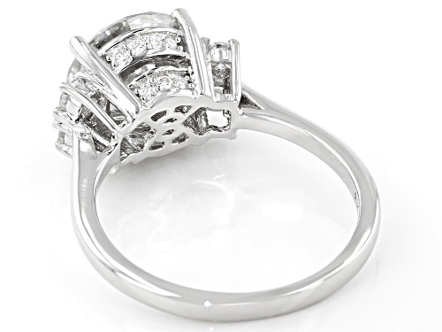 MOISSANITE FIRE(R) 3.48CTW DEW ROUND PLATINEVE(R) RING - Size 6