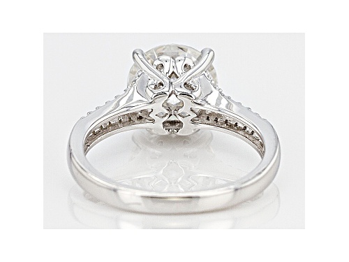 Moissanite Fire® 3.87ctw Diamond Equivalent Weight  Round Platineve™ Ring - Size 8