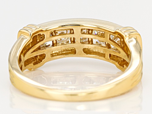 Moissanite Fire® .65ctw Dew Round 14k Yellow Gold Over Silver Ring - Size 8