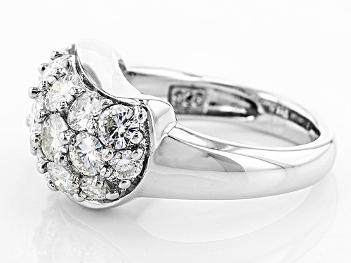 Moissanite Fire® 2.09ctw Diamond Equivalent Weight  Round Platineve™ Ring - Size 10