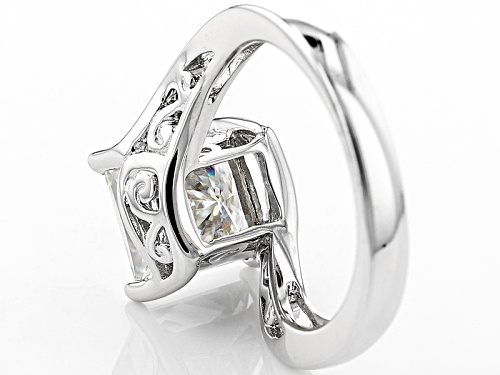 Moissanite Fire® 3.10ct Diamond Equivalent Weight Square Brilliant Platineve™ Ring - Size 11