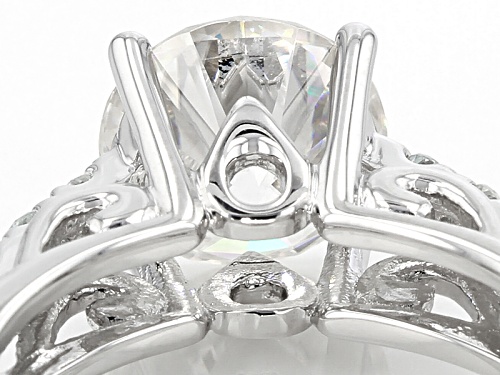 Moissanite Fire® 2.92ctw Diamond Equivalent Weight Round Platineve™ Ring - Size 8