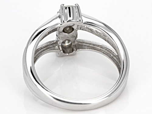 Moissanite Fire® .69ctw Diamond Equivalent Weight Round Platineve™ Ring - Size 7