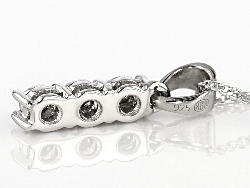 Monture Diamond Collection™ Diamond Accent White Diamond Rhodium Over Silver Pendant With Chain