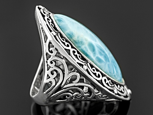 Larimar Sterling Silver Ring - Size 4