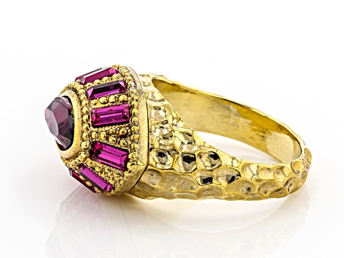 1928 Jewelry® Purple Crystal Gold-Tone Dome Ring - Size 8