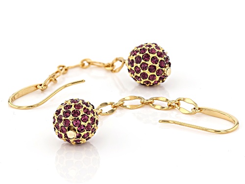 1928 Jewelry® Purple Crystal Gold-Tone Dangle Earrings