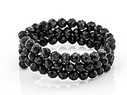 2.3mm Round Black Spinel Stainless Steel Adjustable Wrap Ring