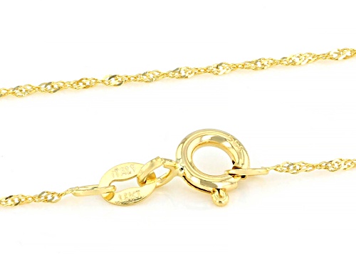 14k Yellow Gold Singapore Necklace 18 inch - Size 18