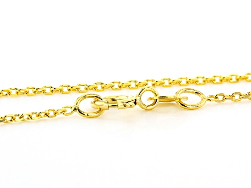 10K Yellow Gold Rolo Chain 20 Inch Necklace - Size 20