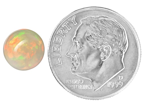 Ethiopian opal min 1.00ct 8mm round cabochon