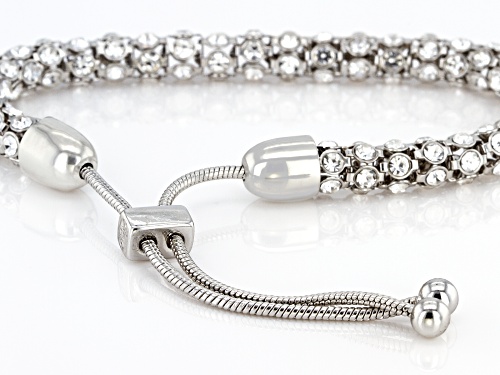 Off Park ® Collection, Silver Tone Crystal Bolo Bracelet