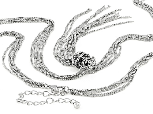 Off Park ® Collection, Silver Tone Knot Necklace