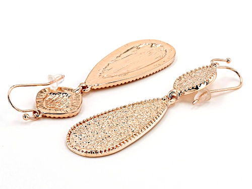 Off Park ® Collection, Gold, Silver, Rose Tone Glitter Set of 3 Dangle Earrings
