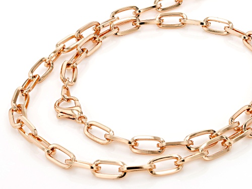 Off Park® Collection, Rose Tone Necklace and Bracelet Jewelry Roll Chain Set of 14