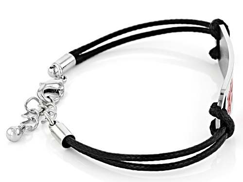 Off Park ® Collection, Silver Tone Medical Alert Black Cord Bracelet