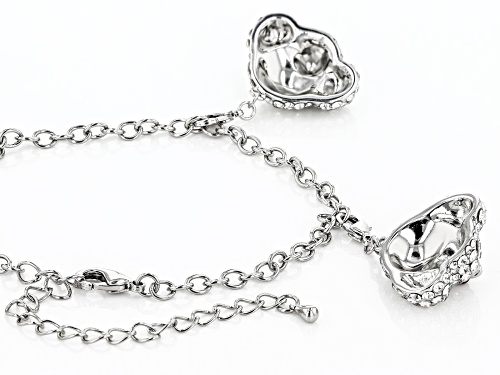Off Park ® Collection, Silver Tone with Black and White Crystal Poodle Charm Bracelet