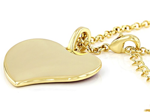 Off Park ® Collection, Pink Crystal Gold Tone Heart Shaped Necklace