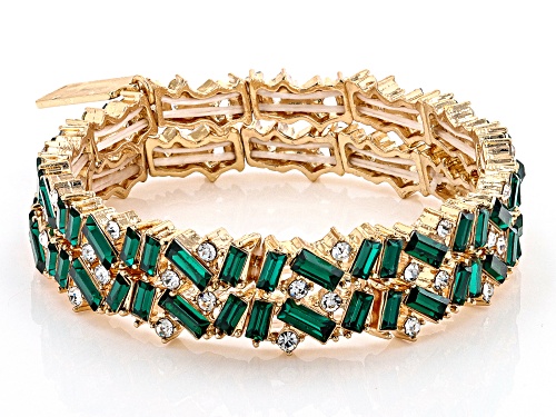 Off Park® Collection, Crystal Gold Tone Set of 6 Stretch Bracelets