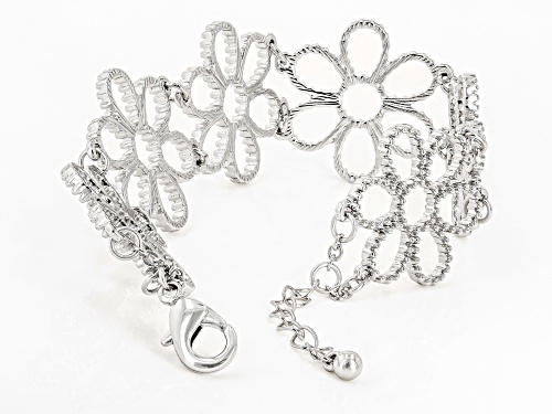 Off Park® Collection, Silver Tone Floral Bracelet