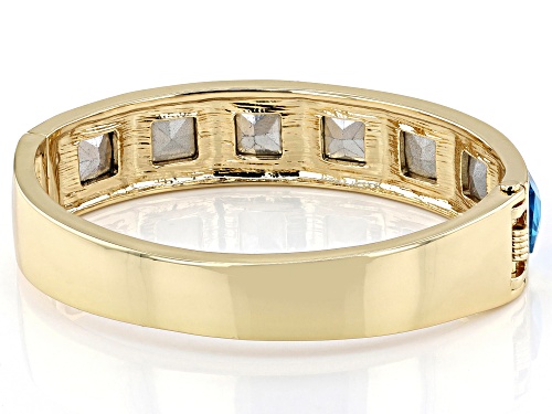 Off Park® Collection, Multi-Color Glass Gold Tone Bangle Bracelet