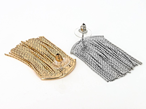 Off Park® Collection, Gold & Silver Tone Set of 2 Tassel Earrings
