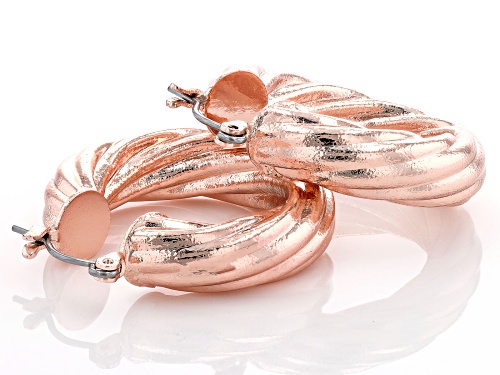 Off Park® Collection, Gold, Silver, & Rose Tone Set of 3 Twisted Hoop Earrings