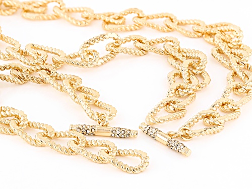 Off Park® Collection, Crystal Gold Tone Link Necklace & Bracelet Set