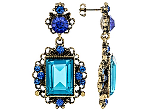Off Park® Collection, Multi-Color Crystal Antique Tone Set of 3 Dangle Earrings