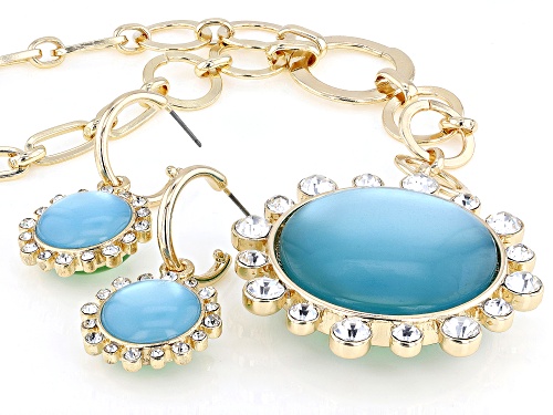 Off Park® Collection, Crystal & Acrylic Gold Tone Reversible 18