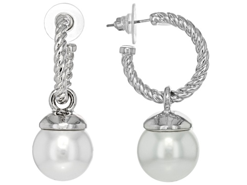 Off Park® Collection, 15.5mm Multi-Color Pearl Simulant Tri-Tone Set of 3 Dangle Earrings