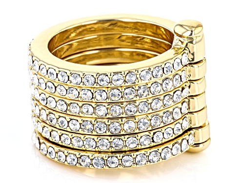Off Park® Collection Crystal Gold Tone Stackable Band Ring - Size 10