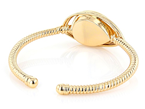 Off Park® Collection Green Crystal Gold Tone Cuff Bracelet - Size 7