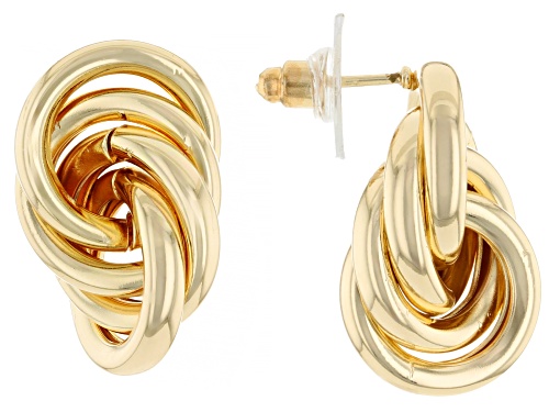 Off Park® Collection, Gold Tone, Silver Tone & Hematine Tone Knot Earrings Set of 3