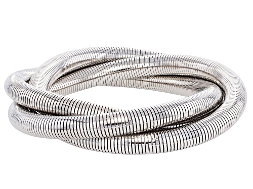 Off Park® Collection, Gold & Silver Tone Tubogas Style Stretch Bracelet Set of 2