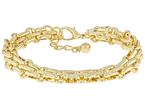 Off Park® Collection, Gold Tone Triple Layered Wide Box Link Necklace & Bracelet Set