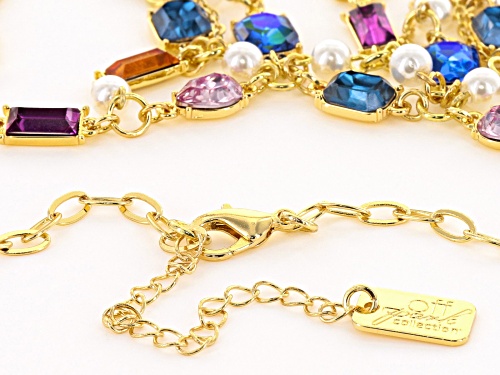Off Park ® Collection Multicolor Crystal Gold Tone Necklace And Earring Set