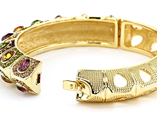 Off Park ® Collection Multicolor Crystal Gold Tone  Bangle Bracelet