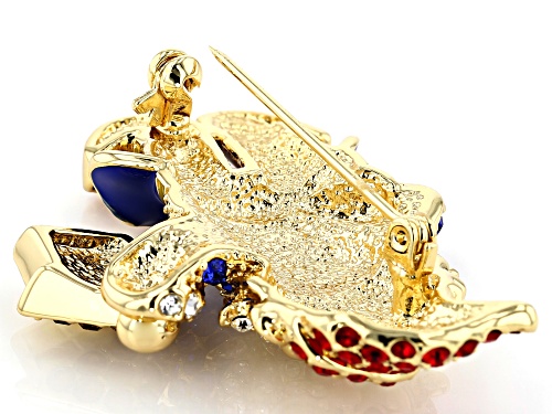 Off Park ® Collection, Multi-color Crystal Gold Tone Gnome Brooch